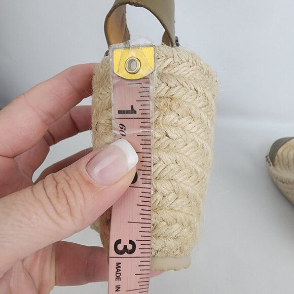 Dolce Vita Espadrille Wedges Olive Leather Sandals Size 7 - Picture 8 of 8